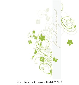 Abstract flowers background with place for your text 