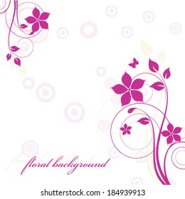 Abstract flowers background with place for your text 