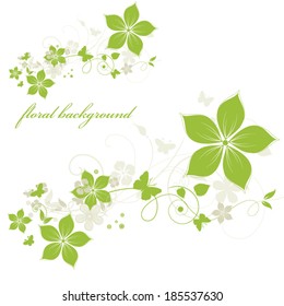 Abstract flowers background with place for your text