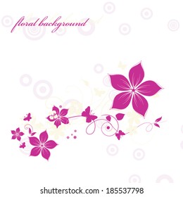 Abstract flowers background with place for your text 