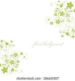 Abstract flowers background with place for your text 
