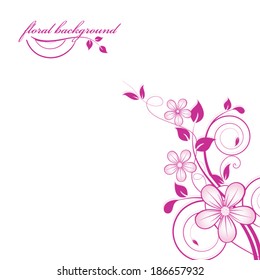 Abstract flowers background with place for your text 