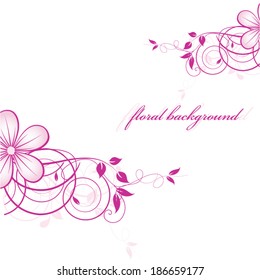 Abstract flowers background with place for your text 