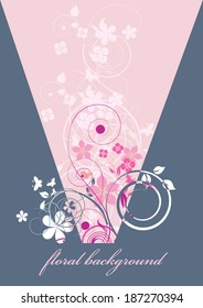 Abstract flowers background with place for your text 