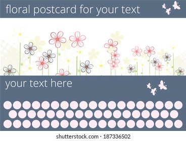 Abstract flowers background with place for your text 