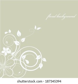 Abstract flowers background with place for your text 
