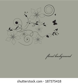 Abstract flowers background with place for your text