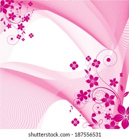 Abstract flowers background with place for your text 