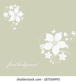 Abstract flowers background with place for your text 