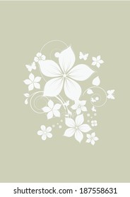 Abstract flowers background with place for your text