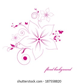 Abstract flowers background with place for your text