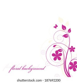Abstract flowers background with place for your text
