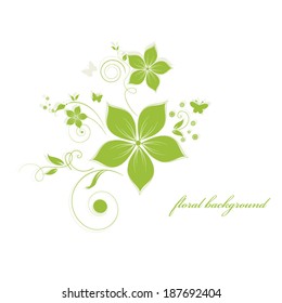 Abstract flowers background with place for your text