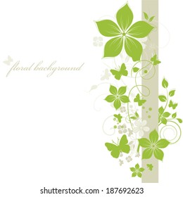 Abstract flowers background with place for your text