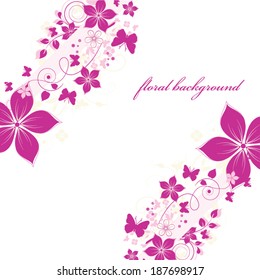 Abstract flowers background with place for your text