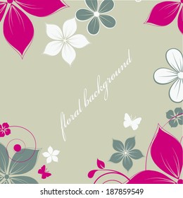 Abstract flowers background with place for your text