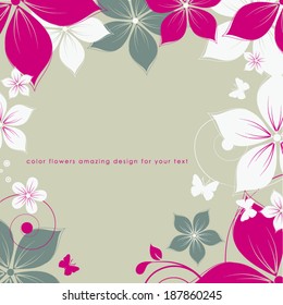 Abstract flowers background with place for your text