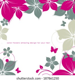 Abstract flowers background with place for your text
