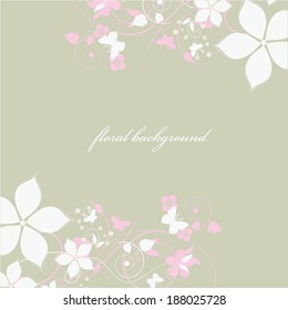 Abstract flowers background with place for your text