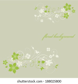 Abstract flowers background with place for your text