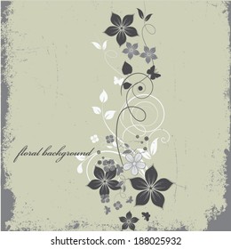Abstract flowers background with place for your text
