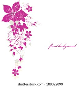 Abstract flowers background with place for your text