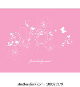 Abstract flowers background with place for your text