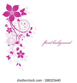 Abstract flowers background with place for your text