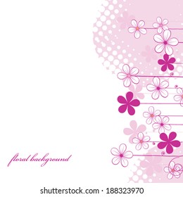 Abstract flowers background with place for your text
