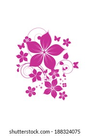 Abstract flowers background with place for your text