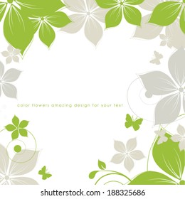 Abstract flowers background with place for your text