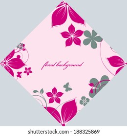 Abstract flowers background with place for your text
