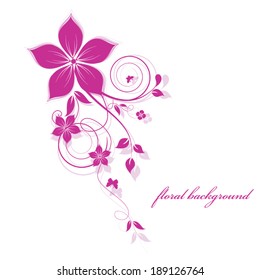 Abstract flowers background with place for your text
