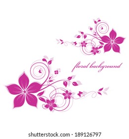 Abstract flowers background with place for your text