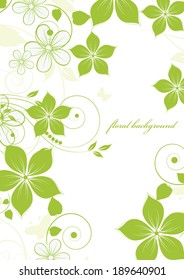 Abstract flowers background with place for your text