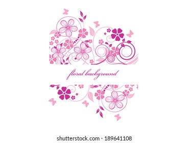 Abstract flowers background with place for your text