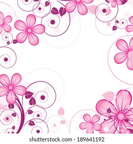 Abstract flowers background with place for your text