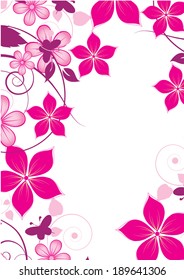Abstract flowers background with place for your text