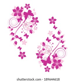 Abstract flowers background with place for your text