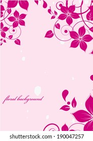 Abstract flowers background with place for your text