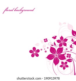Abstract flowers background with place for your text