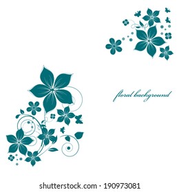 Abstract flowers background with place for your text