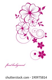 Abstract flowers background with place for your text