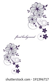 Abstract flowers background with place for your text
