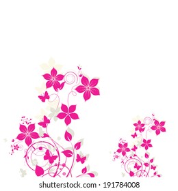 Abstract flowers background with place for your text
