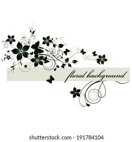 Abstract flowers background with place for your text