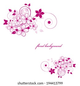 Abstract flowers background with place for your text