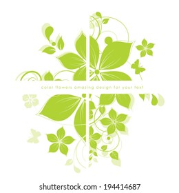 Abstract flowers background with place for your text