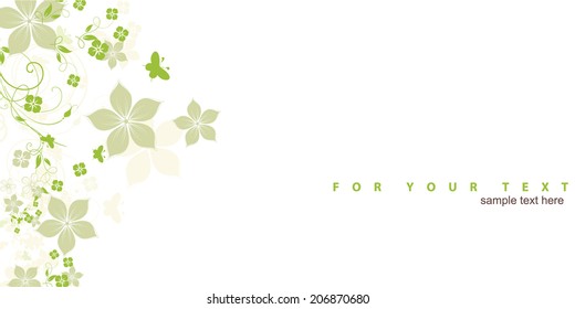 Abstract flowers background with place for your text