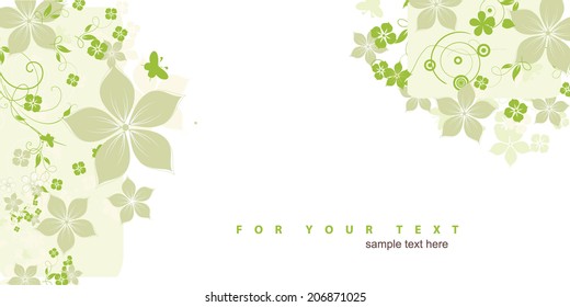 Abstract flowers background with place for your text